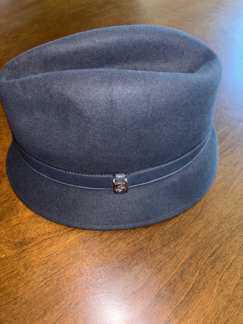 Gucci Women's Fedora Hat with leather trim- size small